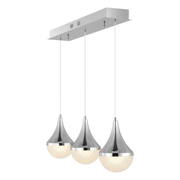 Elyse Teardrop Modern Mid-Century Iron/Acrylic Integrated Linear LED Pendant - JONATHAN Y